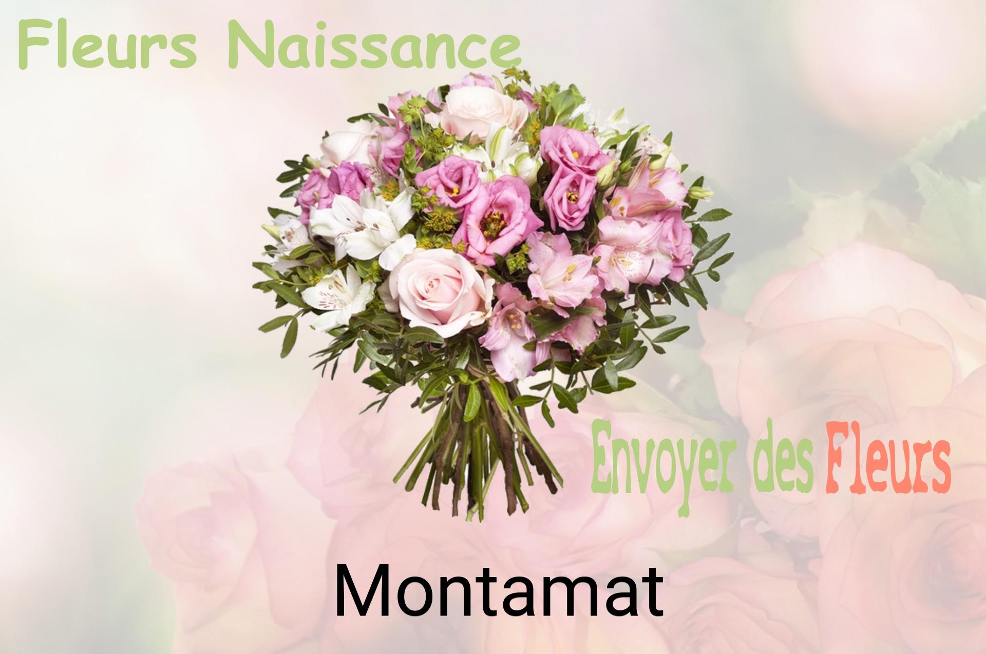 Bouquet de fleurs de naissance livré à Montamat